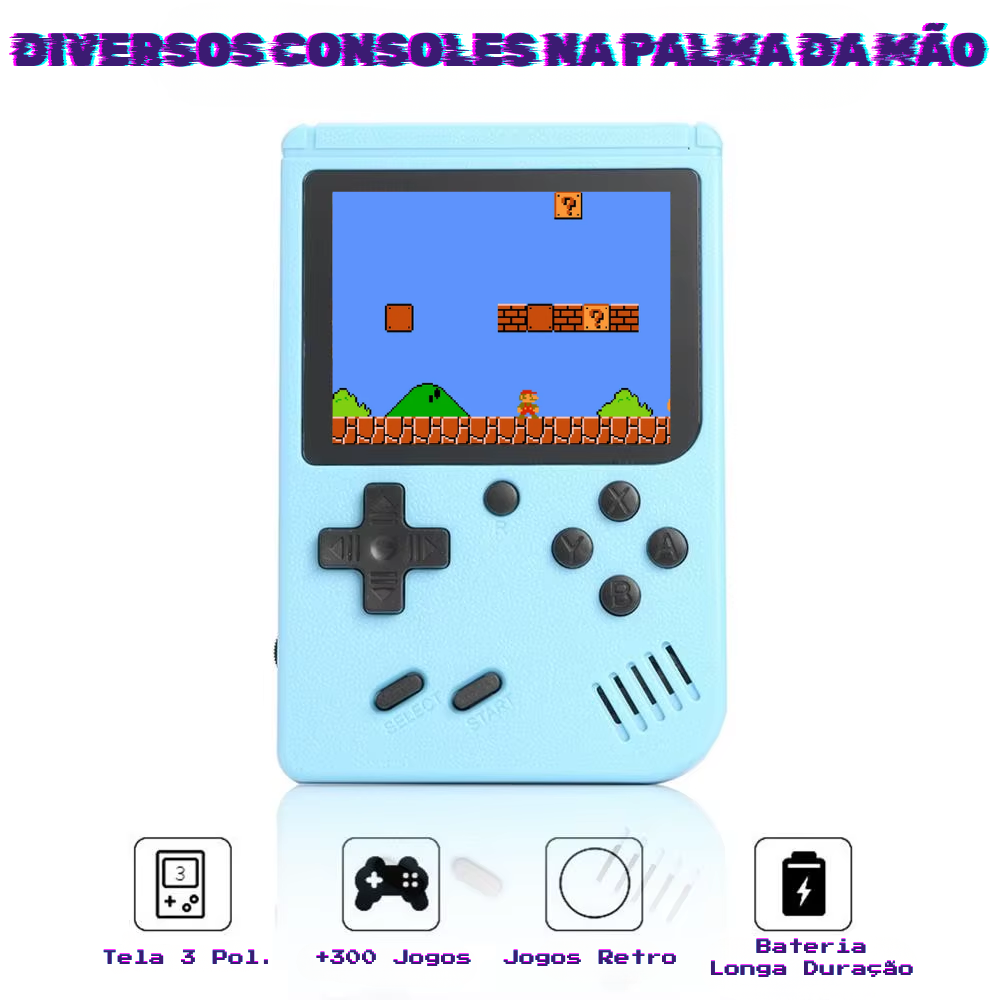Mini Vídeo Game Retro +100 Jogos Portátil jogue em qualquer lugar Snes, Game Boy