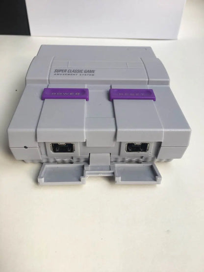 Console Retro Colecionável similar NES/SNES com jogos na memória