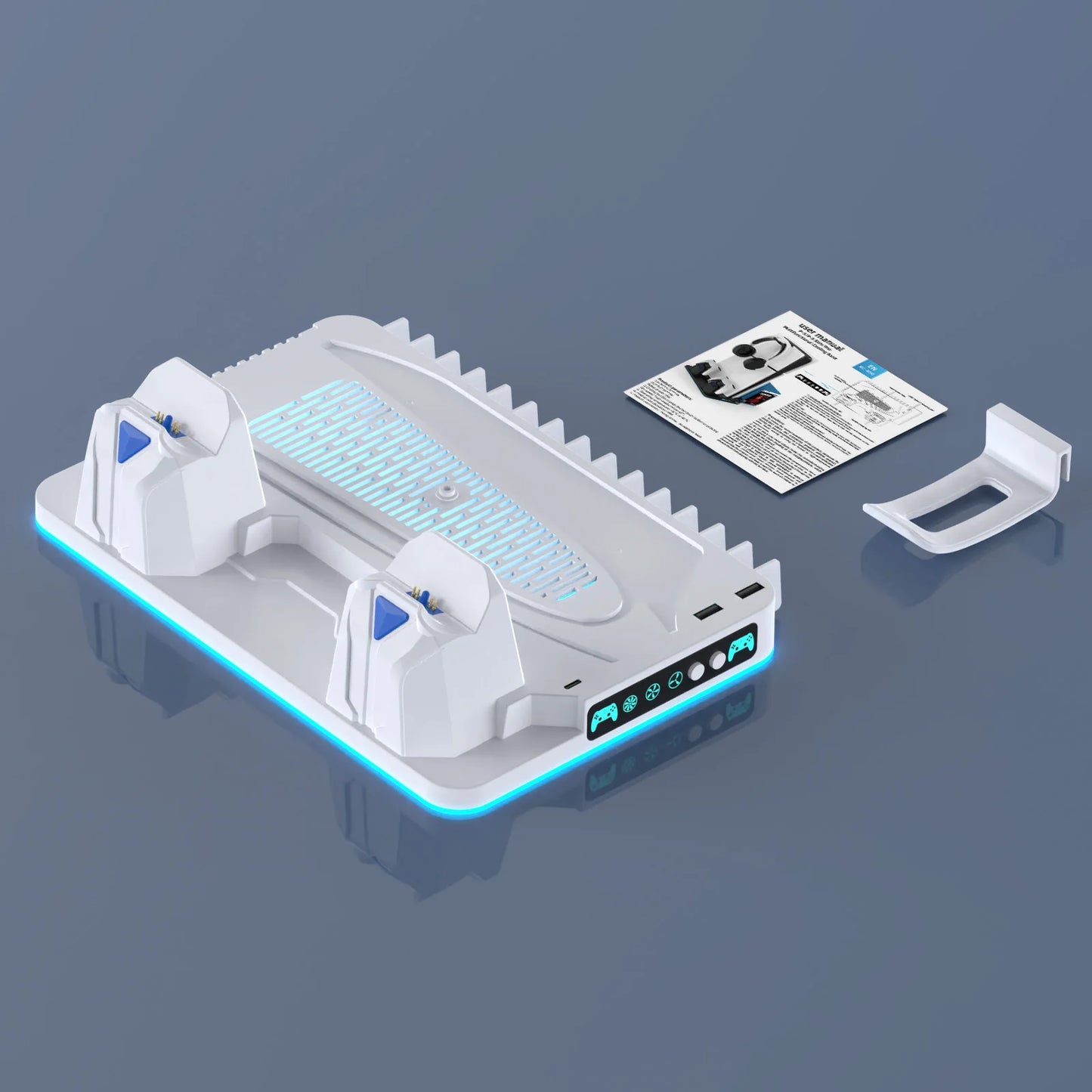 Base de suporte com Cooler de Resfriamento e carregamento de controle PS5