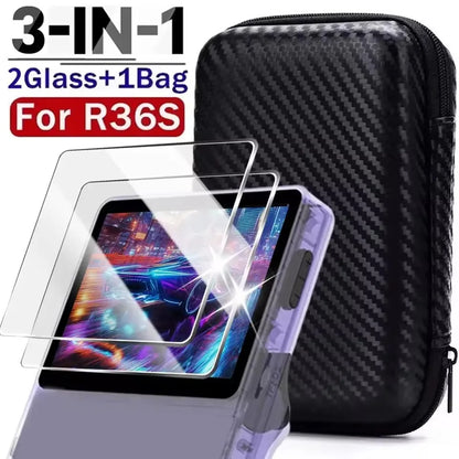 Kit Película + Case para R36S
