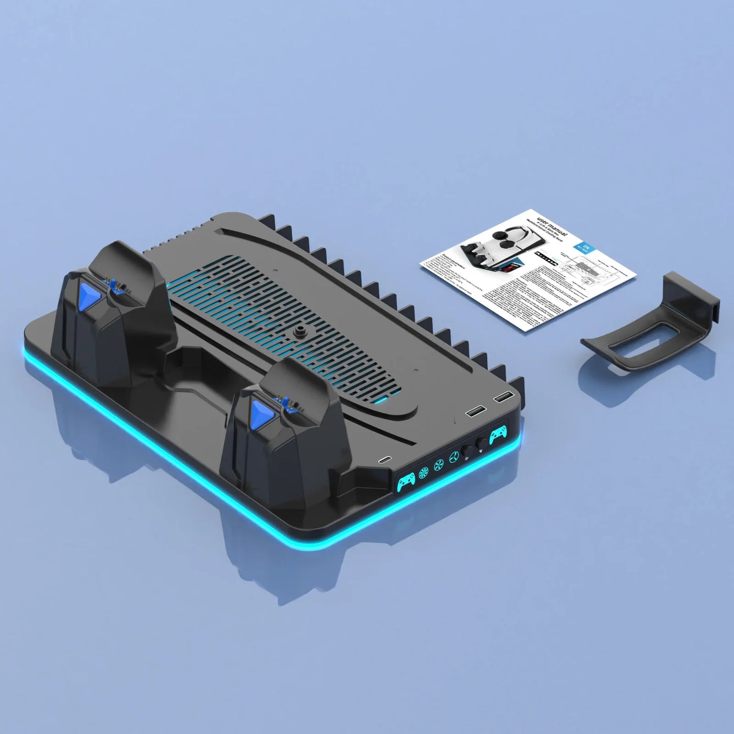 Base de suporte com Cooler de Resfriamento e carregamento de controle PS5