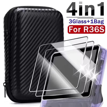 Kit Película + Case para R36S