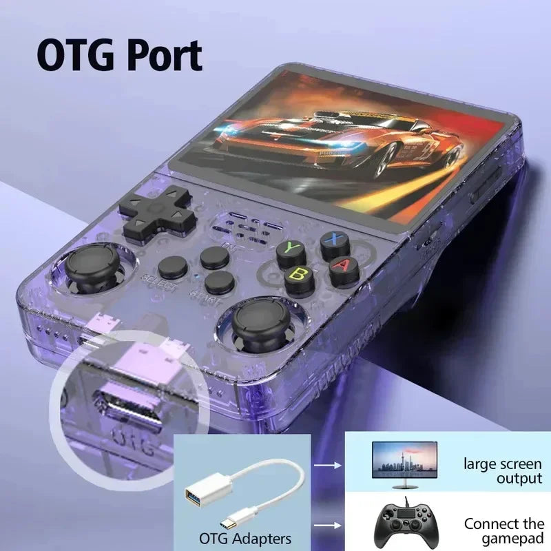 Mini Console Portátil R36S RODA PS1, DREAMCAST, SUPER NINTENDO
